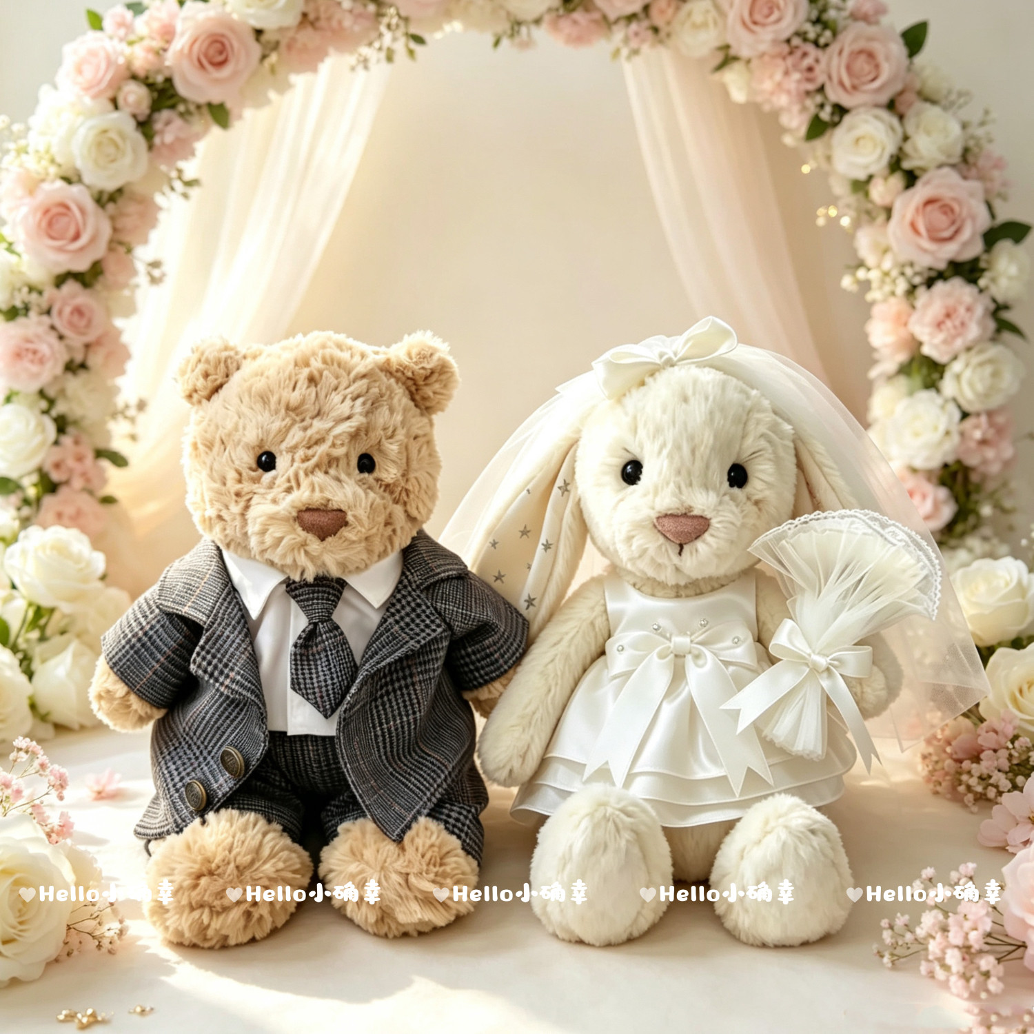 jellycat巴塞罗熊28cm36cm娃衣中号31cm邦尼兔压床娃娃西装婚纱图片