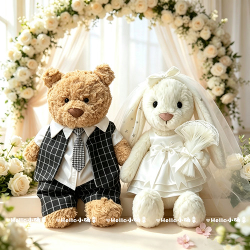 jellycat巴塞罗熊28cm36cm娃衣中号31cm邦尼兔压床娃娃西装婚纱