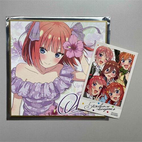中野二乃花朵发饰色纸五等分的新娘紫色洋装周边特典现货限定款