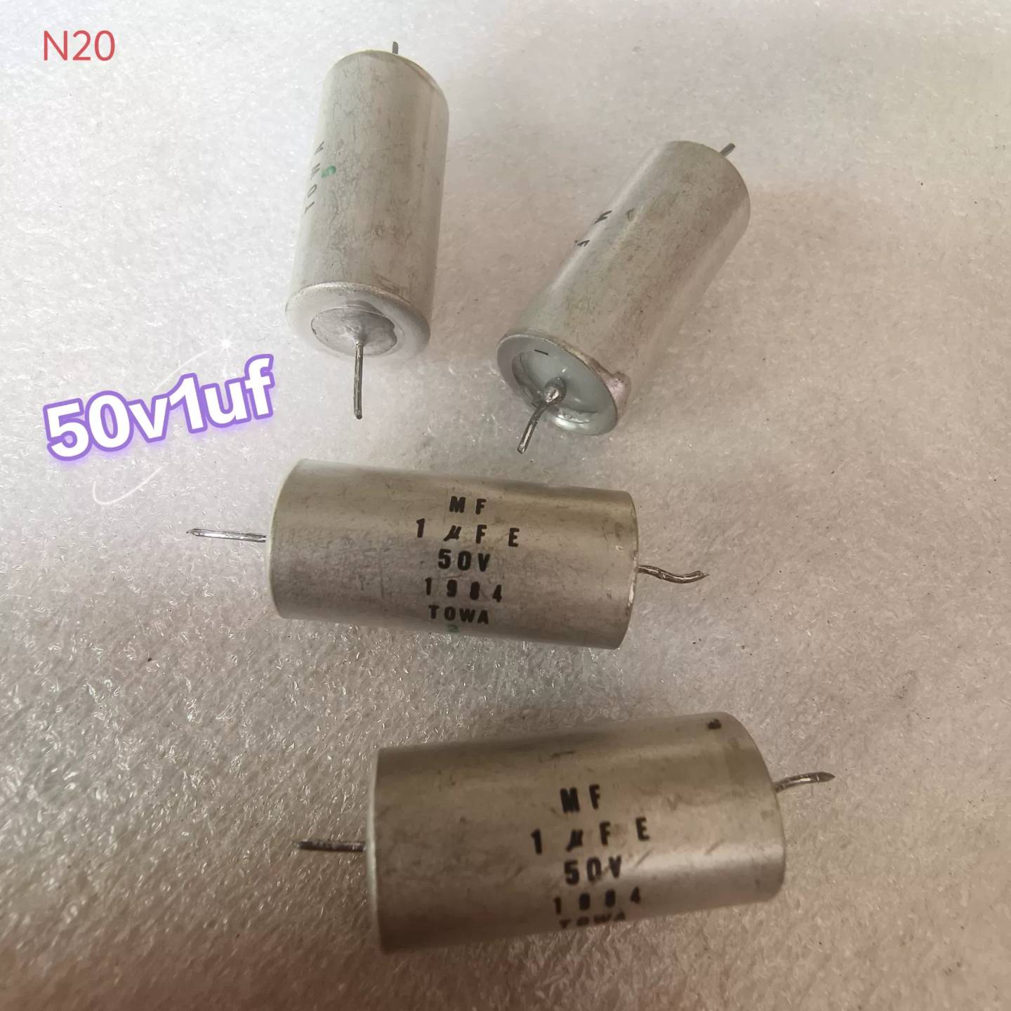 可维修4个TOWA 50V1UF 无极性铜脚音频电容 尺寸15议价图片