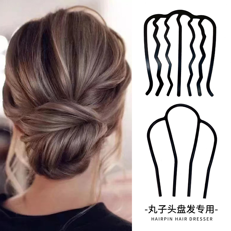 u型发簪簪子简约发夹丸子头插梳