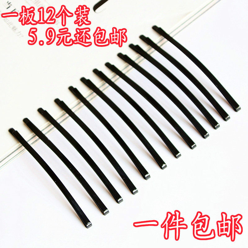 夏季黑色隐形一字大号发夹图片