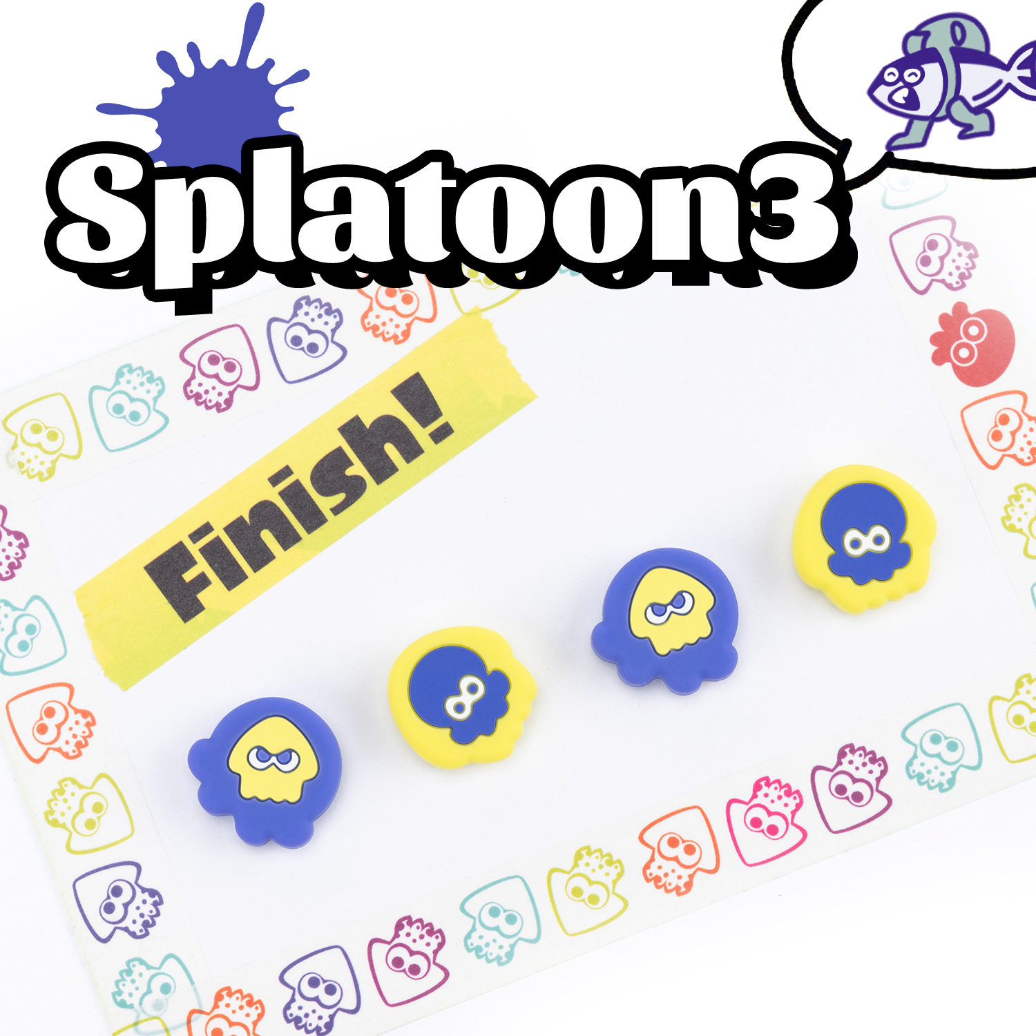 NINTENDO 스위치 로커 캡 NS 로커 커버 실리콘 버튼 보호 커버 OLED SPLATOON 3에 적합