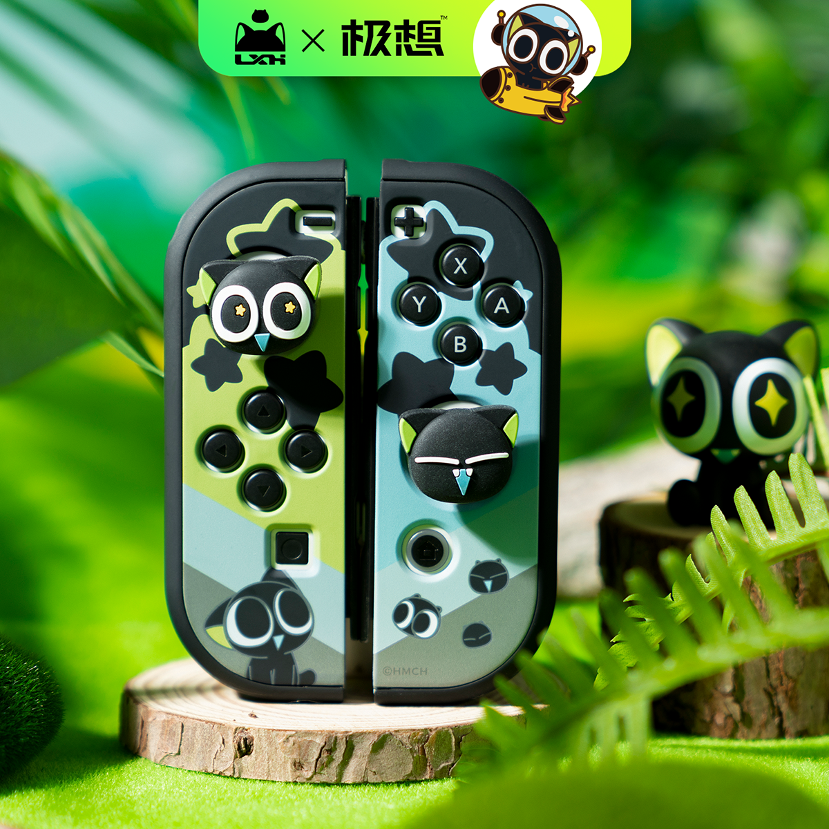 나는 NINTENDO 스위치 로커 캡 LUO XIAOHEI 공동 브랜드 NS 실리콘 핸들 캡 OLED 키 캡 액세서리를 정말로 원합니다
