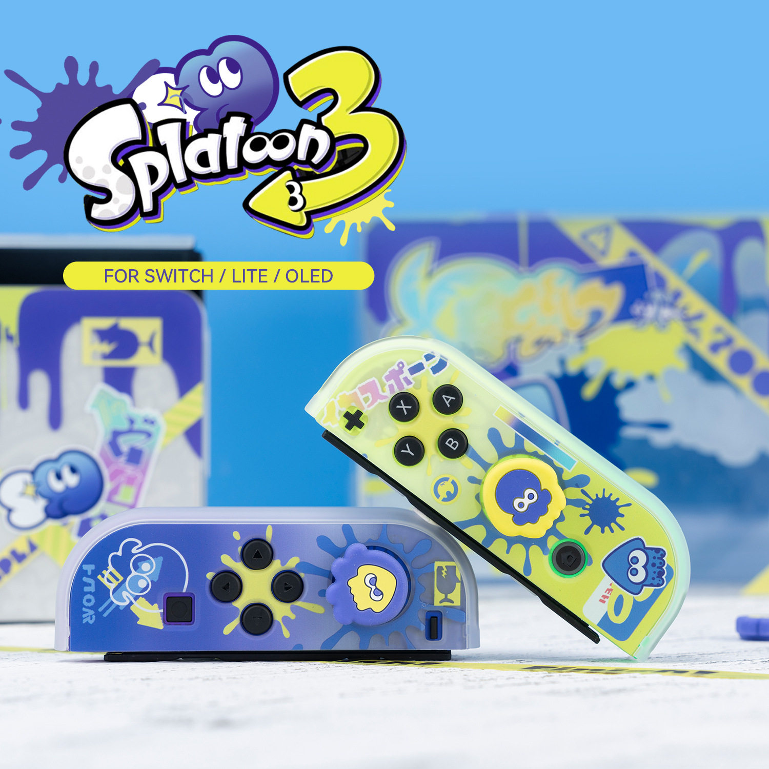 NINTENDO 스위치 로커 캡 NS 로커 커버 실리콘 버튼 보호 커버 OLED SPLATOON 3에 적합