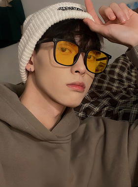 墨镜男款潮高级感防紫外线复古茶色眼镜潮酷网红街拍时尚太阳镜女