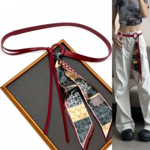 复古花纹腰带女丝带腰链皮带嘻哈朋克装饰配牛仔裤带配饰