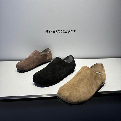 懒人一脚蹬商务百搭新款勃肯鞋