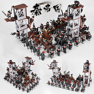 中国秦朝古代士兵军团大秦国赋兵马俑中国第三方三国积木人仔玩具