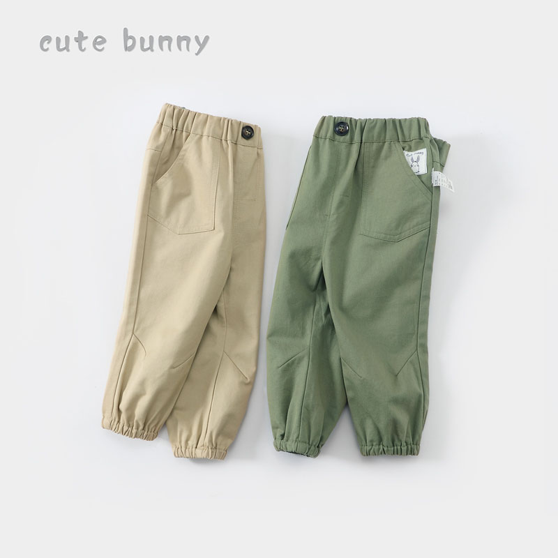 男童休闲裤春装新款婴儿纯棉长裤1岁中小童百搭裤子3宝宝小脚裤潮