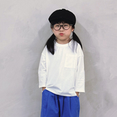 2024秋装 婴幼儿休闲t恤女童百搭上衣 圆领打底衫 新品 男宝宝九分袖