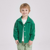 婴幼儿洋气翻领宝宝外套 男童纯棉休闲衬衫 cutebunny2024春装 新款