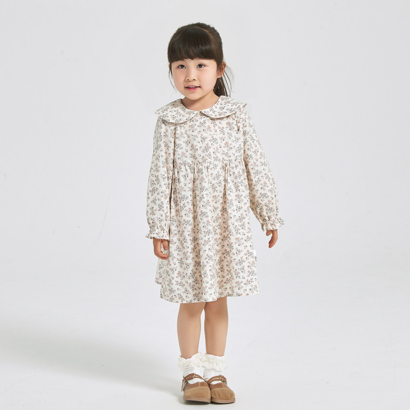cutebunny2024春装新款女宝宝纯棉娃娃领连衣裙儿童碎花公主裙子,童装/婴儿装/亲子装,连衣裙,淘宝优惠券,粉丝福利购,淘宝优惠卷