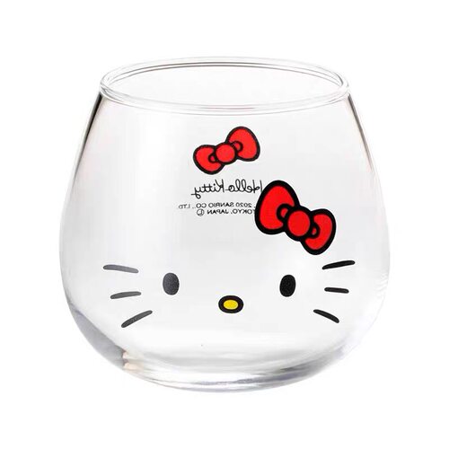 日本代购正版三丽鸥kitty美乐蒂玉桂狗玻璃杯摇曳杯320ml礼物