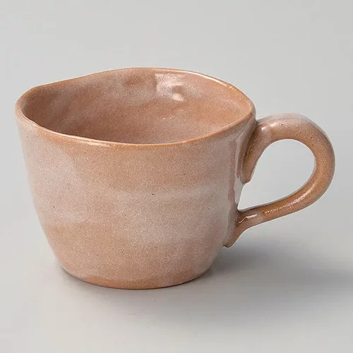 日本制美浓烧风志野咖啡杯马克杯160ml日式餐具手工制作生日礼物