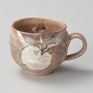 日本制鼠志野美浓烧咖啡杯马克杯240ml日式餐具手工制作全款预定