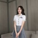 酒店空姐职业装 套装 女养生桑拿技师服 衬衫 足浴工作服简约气质短袖