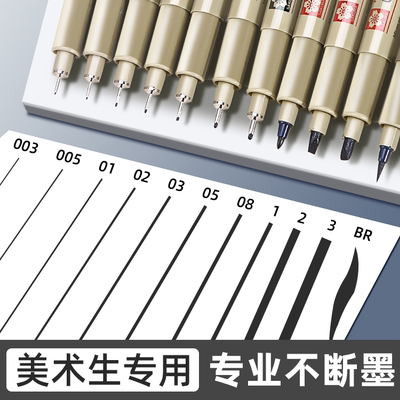 日本SAKURA樱花勾线笔美术专用针管笔套装学生防水绘图描线笔手绘