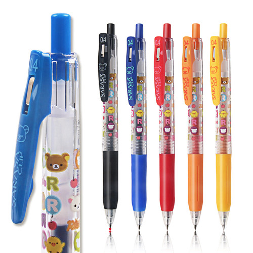 日本sanx轻松熊角落生物SARASA斑马联名限定JJ15彩色中性笔0.4mm