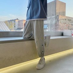 Ruffian pants men's Korean summer legged sports pants fashion brand loose breasted pants