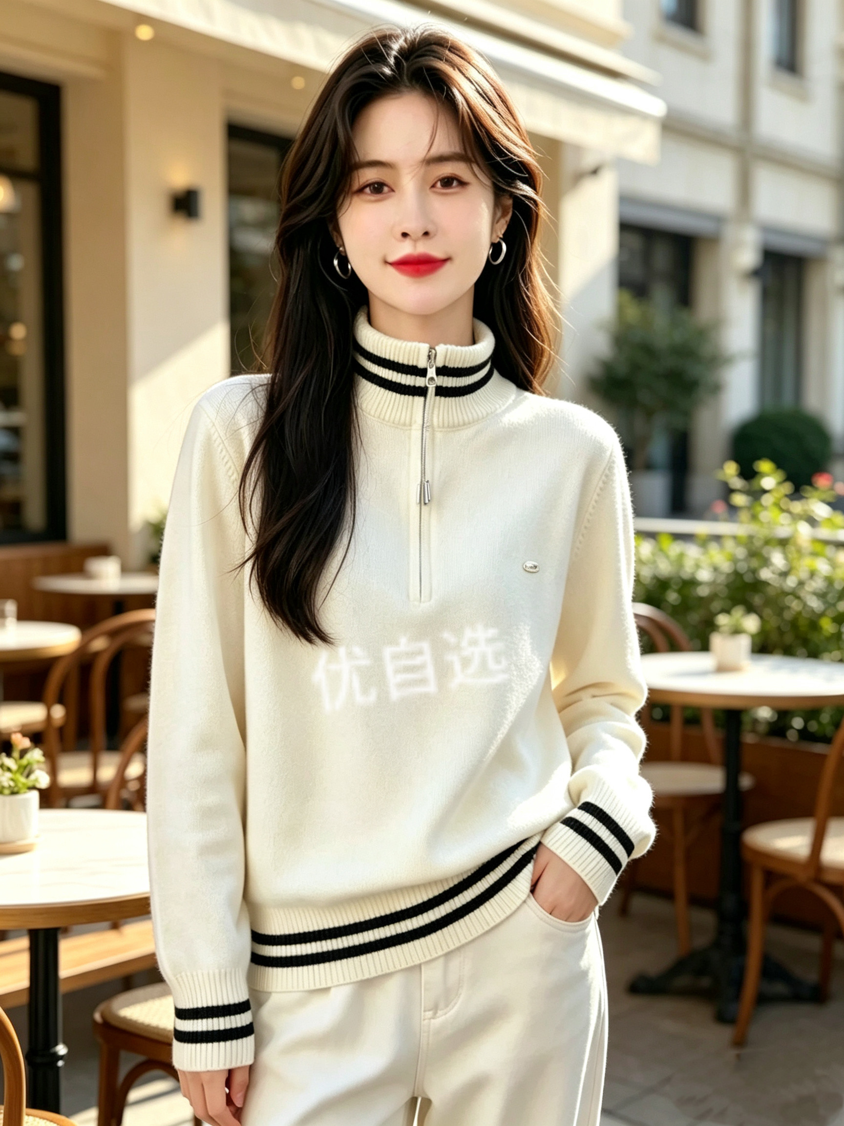 韩系针织开衫外套女matink毛针织衫