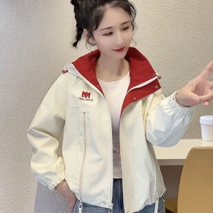 休闲时尚宽松风衣女外套2026春季新款今年流行爆款巨好看短款外套