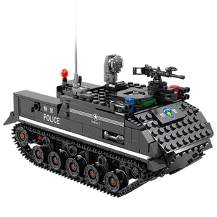 中国拼图积木男孩子警察局城市系列拼装益智力儿童生日礼物玩具