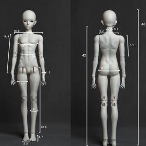 bjd娃娃珊瑚礁虎鲸体1/4