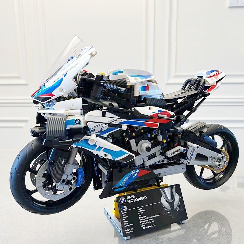 适用于乐高积木宝马M1000RR摩托车成人大型模型益智拼装玩具车男