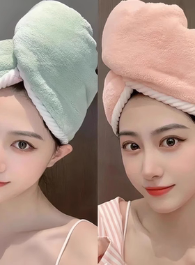 干发帽女双层加厚超强吸水速干毛巾包头巾2026新款洗头包头发浴帽