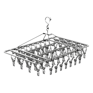 不锈钢袜子晾晒架晒袜子神器多夹子晾衣架防风多功能家用阳台袜夹