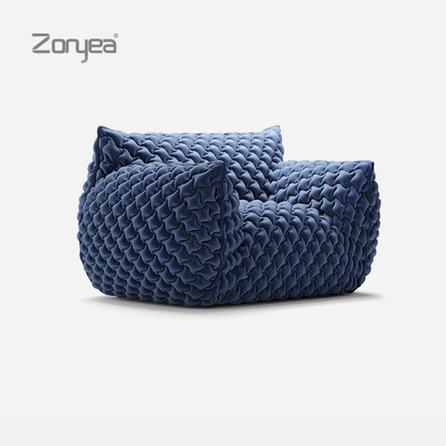 网红轻奢创意休闲蓝胖子沙发懒人