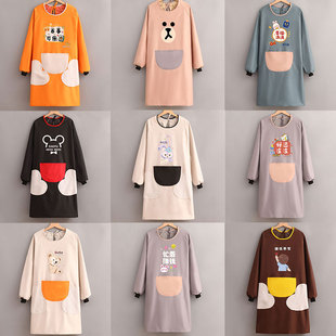 特价清仓处理随机男女工作服上班罩衣围裙家用干活长袖防水油耐脏