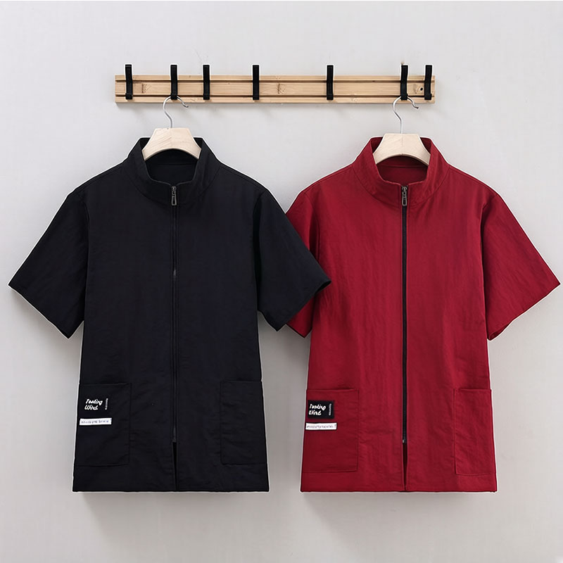 工装短款男女半袖外穿围裙家务清洁厨房做饭防脏污工作服定制罩衣