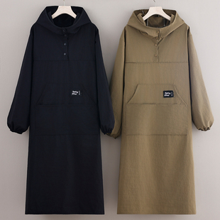 加长罩衣长袖多口袋男女时尚围裙防溅水耐脏污家用文具百货工作服