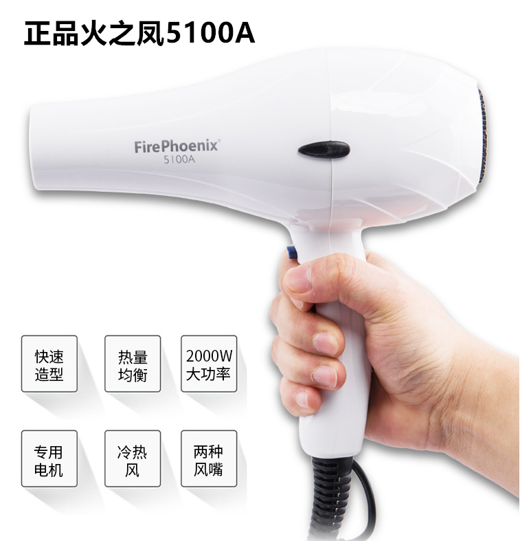 正品火之凤8300电吹风机火凤凰大功率理发店发廊家用冷热风5100a