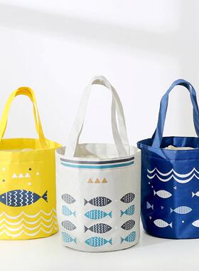 圆筒便当带铝箔加厚上班族带饭包手提便当包保温餐包装饭盒的袋子