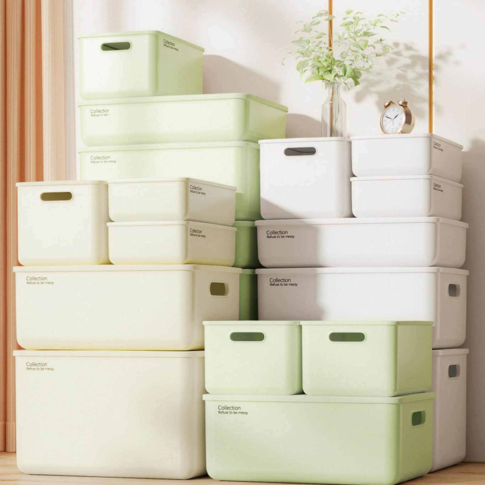 化妆品收纳盒学生宿舍文具桌面零食塑料收纳箱家用杂物筐储物盒子,收纳整理,毛绒玩具收纳桶/箱,淘宝优惠券,粉丝福利购,淘宝优惠卷