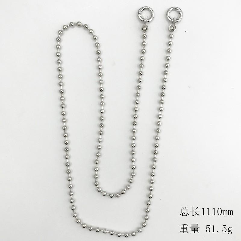 新款金属珠链斜跨链条diy手机壳饰品配件珠链手提链二合一