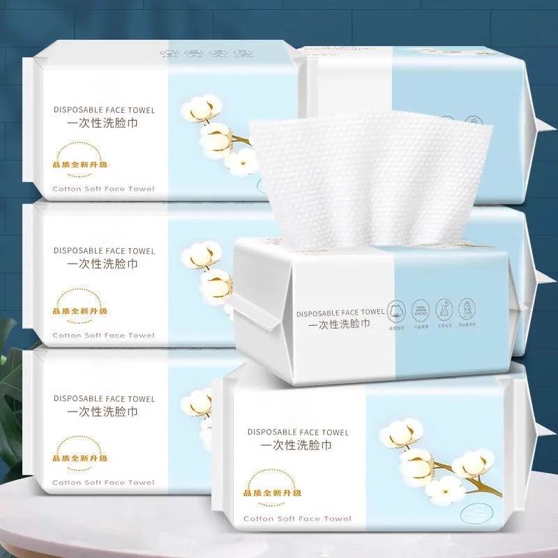 一次性洗脸巾绵柔巾洁面巾抽取式大包母婴干湿两用加厚不掉毛掉絮