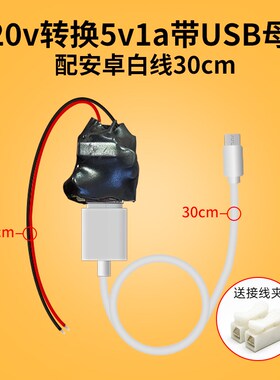 小型无线摄像头电源变压器220v转5v家用供电wifi监控适配器usb口