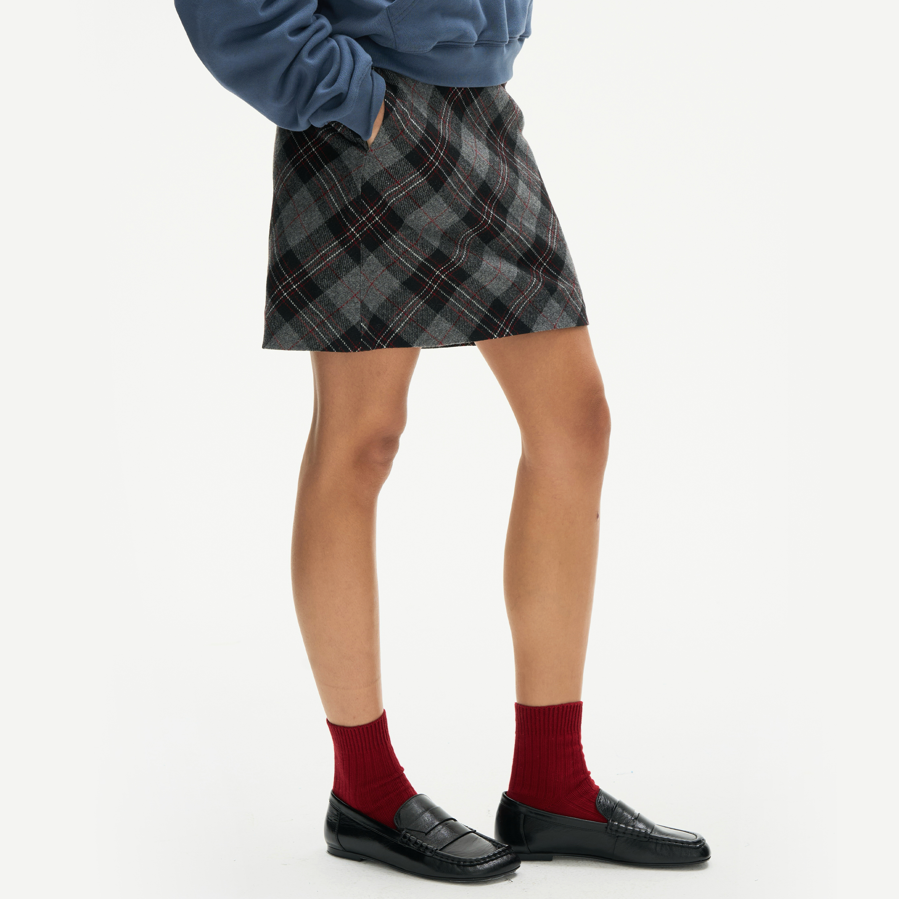 Septhouse美式复古格子短裙