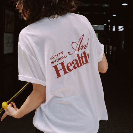 Septhouse 夏日新品休闲字母印花圆领短袖 红色/白色