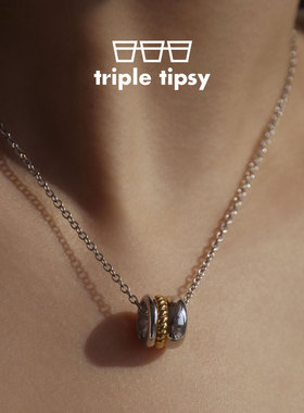 triple tipsy三倍微醺 Dare You 单绳结纯银项链 转运万花筒