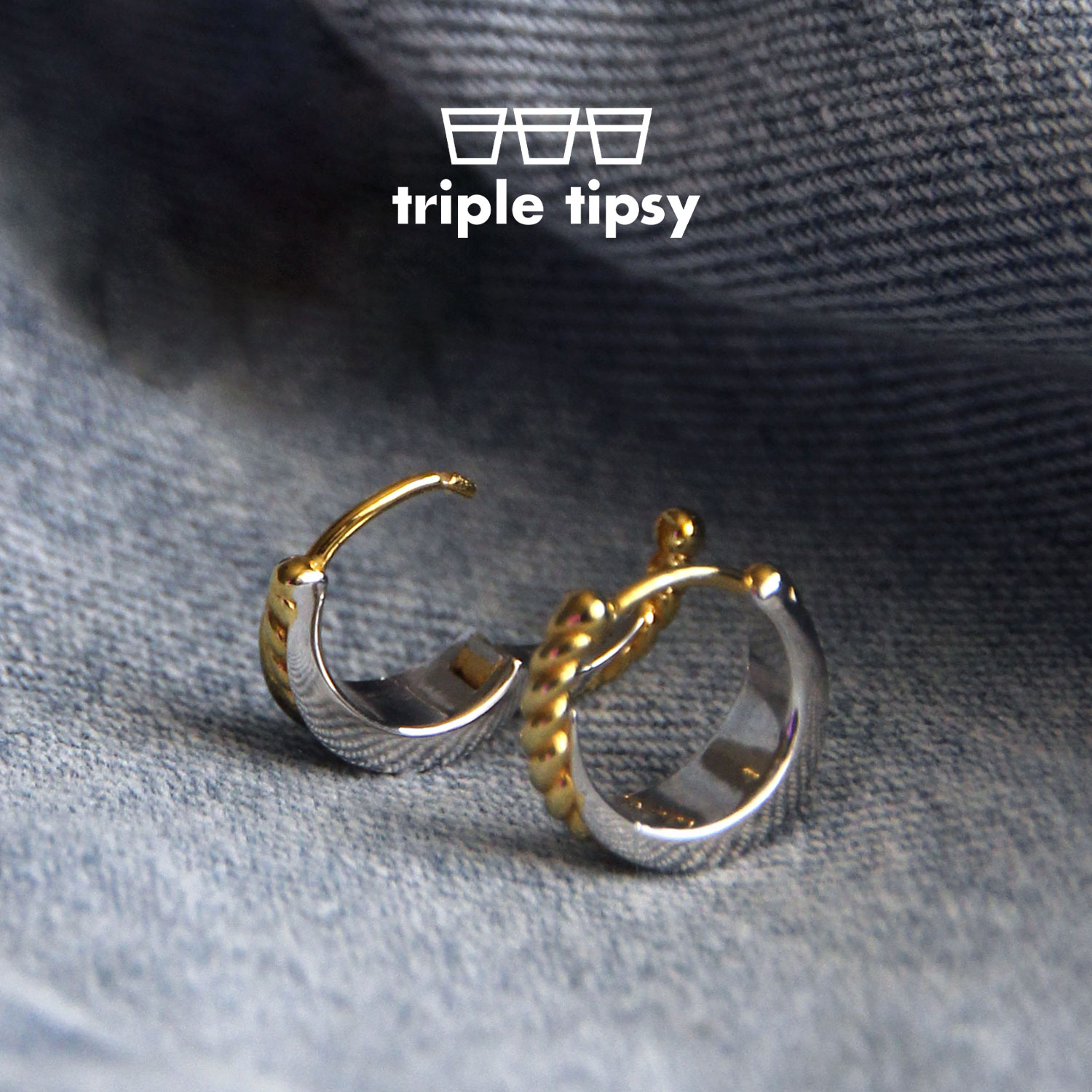 triple tipsy三倍微醺 Dare You 单绳结纯银耳环 无性别生日礼物