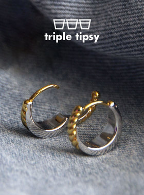 triple tipsy三倍微醺 Dare You 单绳结纯银耳环 无性别生日礼物