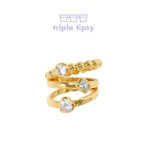 triple tipsy三倍微醺 潘趣系列戒指
