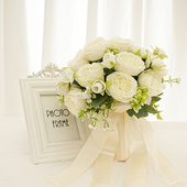 新款 仿真手捧花新娘结婚花束新郎伴娘捧花婚庆领证拍照道具