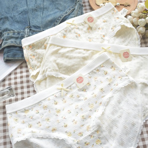 婴儿棉A类女生内裤山茶花物语