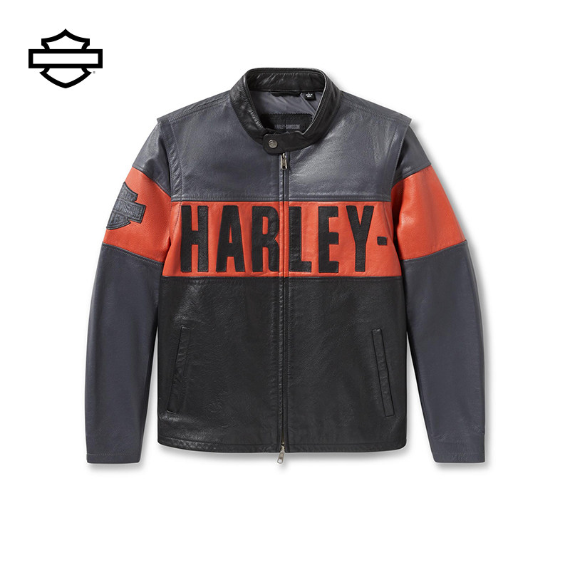 哈雷戴维森男士皮衣 3合1拼色皮夹克经典拉链马甲秋冬保暖骑行服,摩托车/装备/配件,赛车T恤,淘宝优惠券,粉丝福利购,淘宝优惠卷